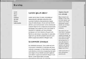 ّFloated three-column layout